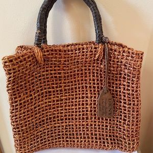 DKNY Straw Handbag
